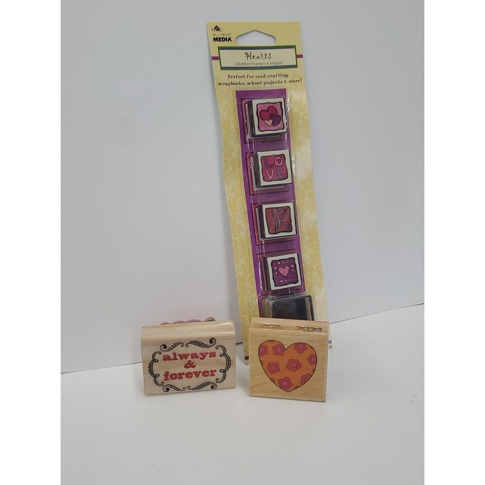 Stamp - Lot‎ Of 3 (Valentines Day) Hearts/Love/Crafts/Journal/Scrapbook/Paper #2